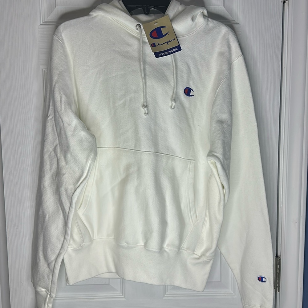 NWT Champion Reverse Weave White Hoodie Sweatshirt Size S/P